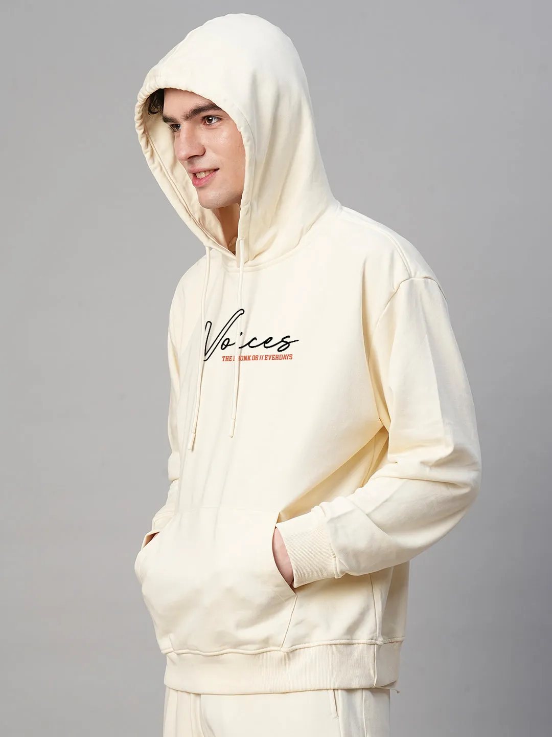 Voices Men Drop Shoulder Premium Terry Hoodie