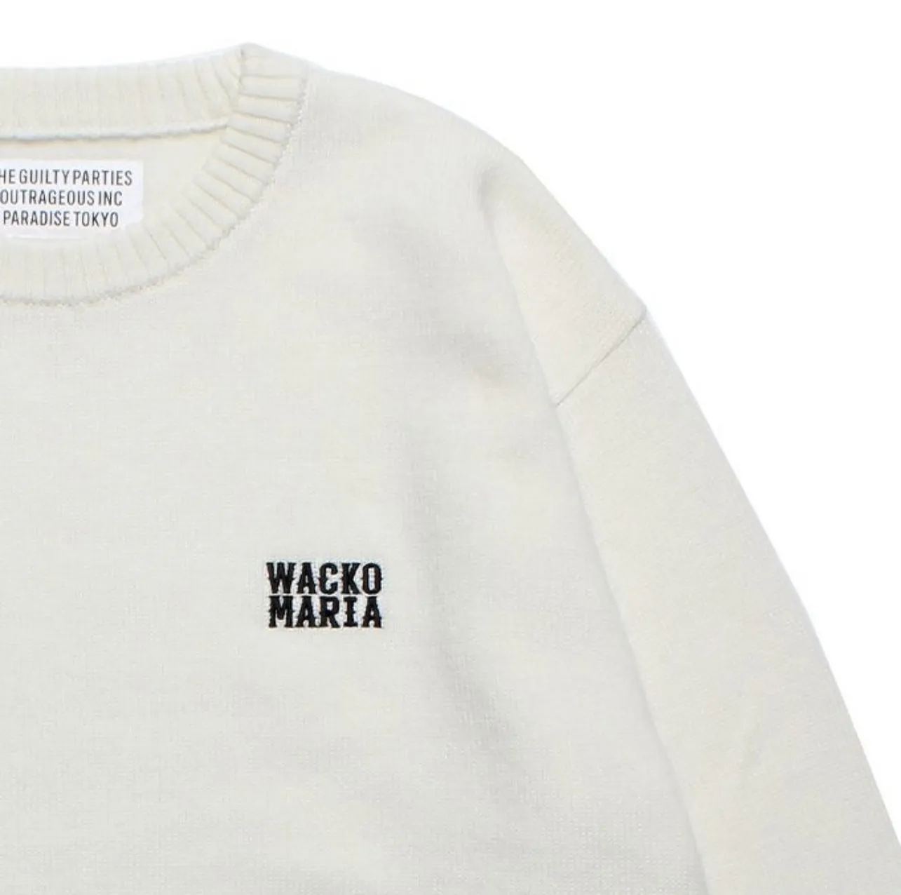 WACKO MARIA  |Crew Neck Pullovers Unisex Wool Street Style Plain Logo