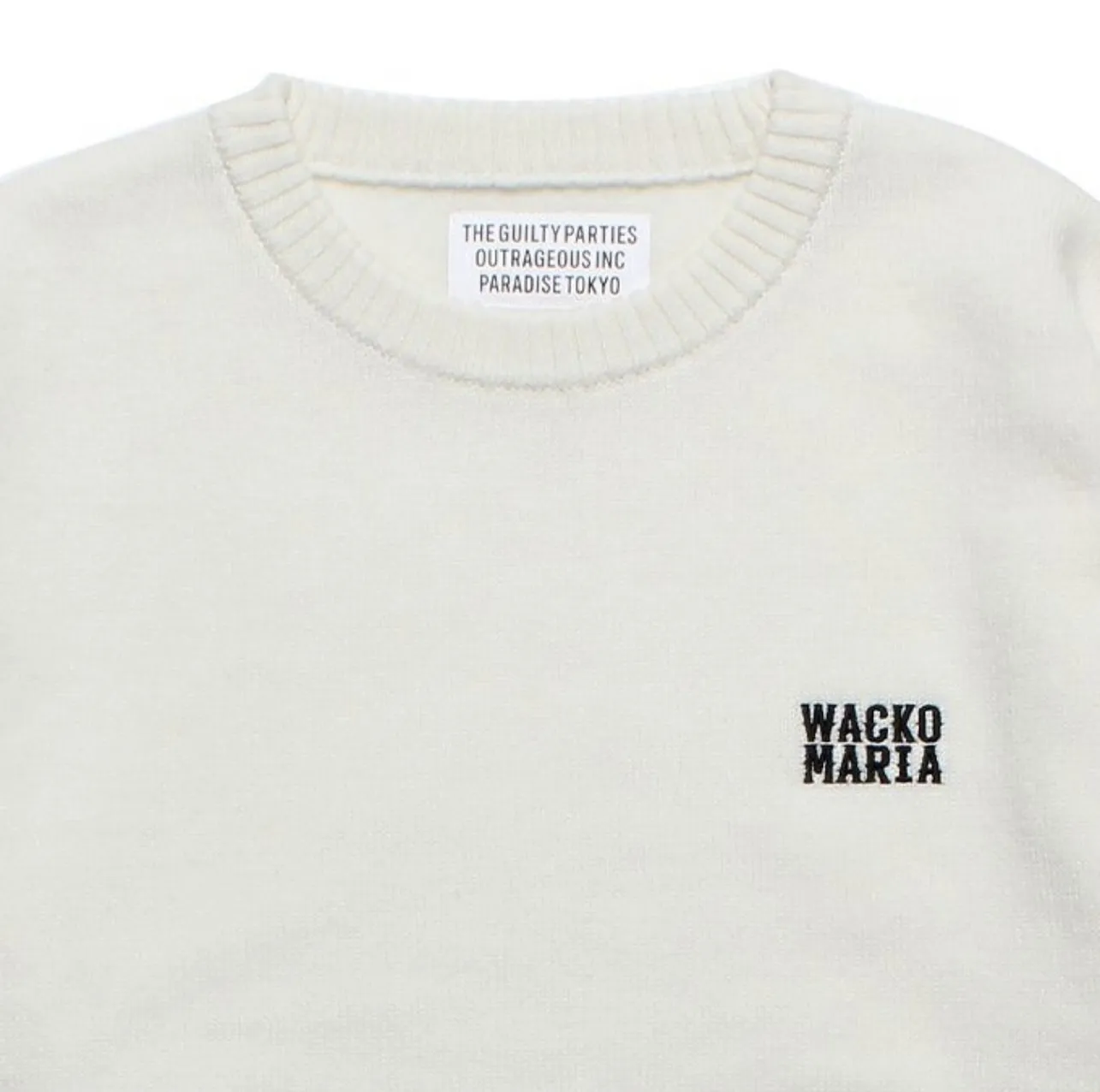 WACKO MARIA  |Crew Neck Pullovers Unisex Wool Street Style Plain Logo