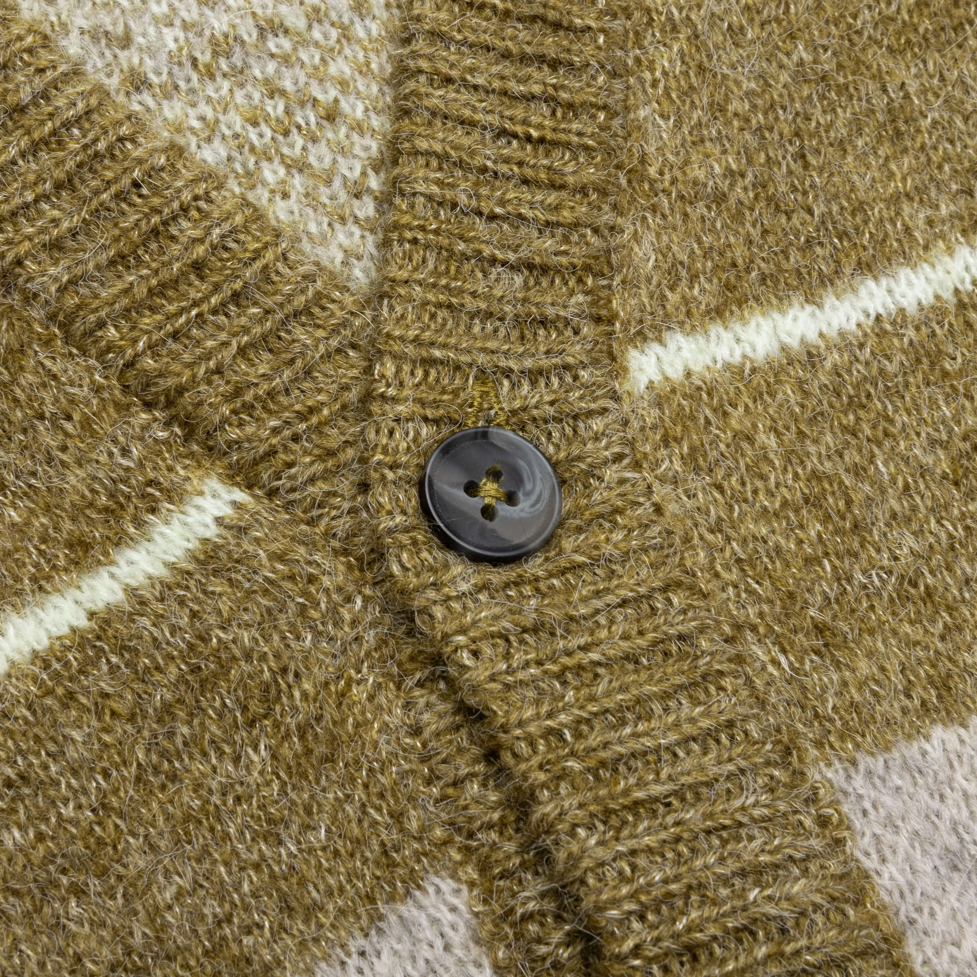 Windowpane Mohair Cardigan - Sage Multi