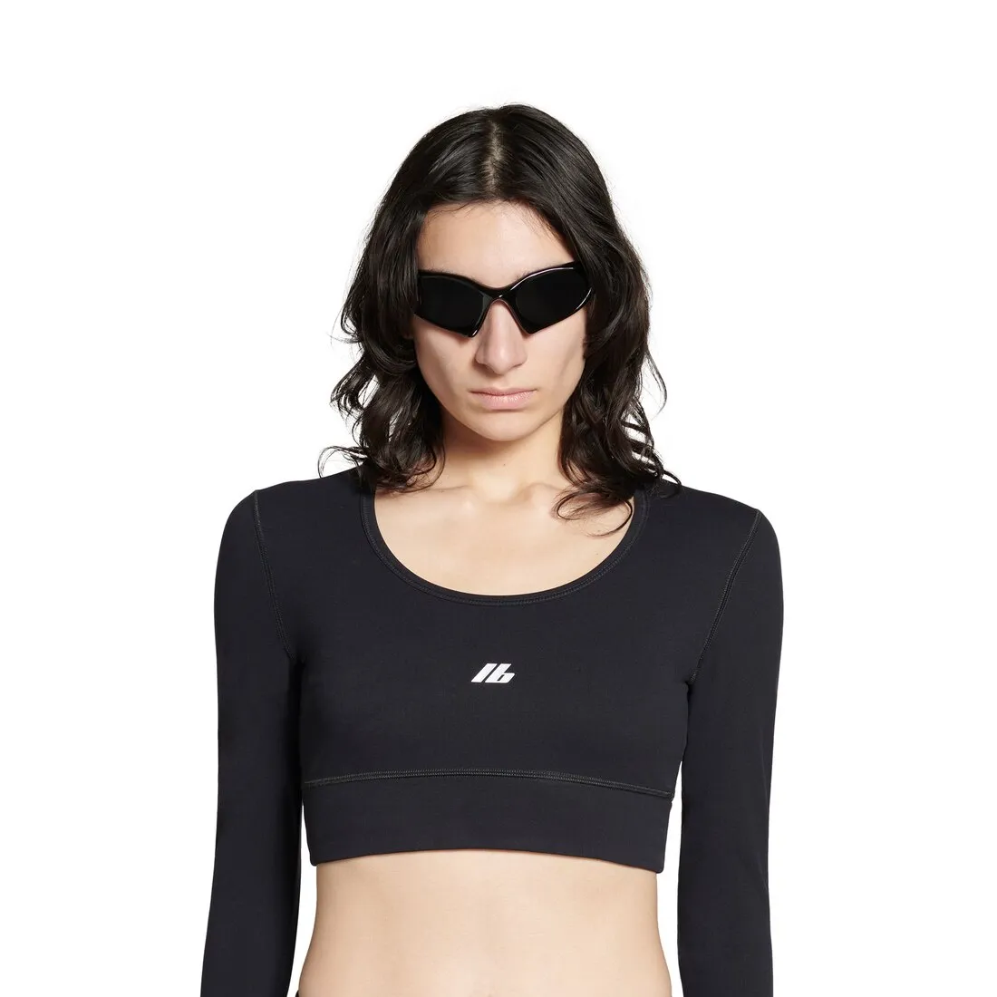      Women's Activewear Long Sleeve Sports Bra in Black 