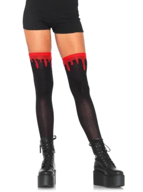 Women's Dripping Blood Knee High Socks