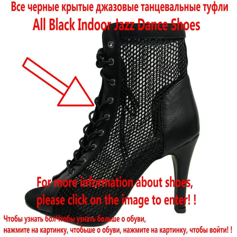 Women's Sexy Covered Black Party Indoor Dance High Heels Boots