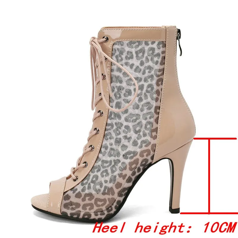 Women's Summer Fashion Comfort Open-Toe Zipper High Heel Boots