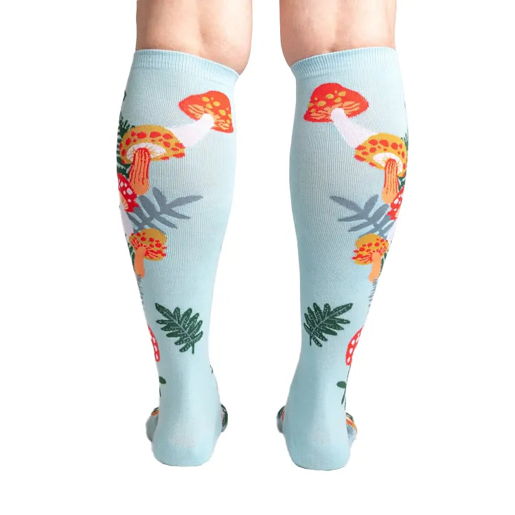 Women's Wonderland Mushrooms Knee High Socks