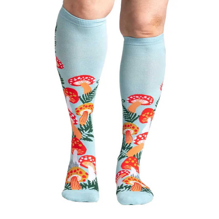 Women's Wonderland Mushrooms Knee High Socks