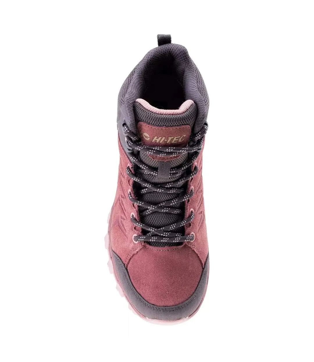 Womens/ladies helone waterproof mid cut shoes dark rose/dark grey Hi-Tec