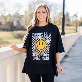 Worry No More Boyfriend Tee, Black