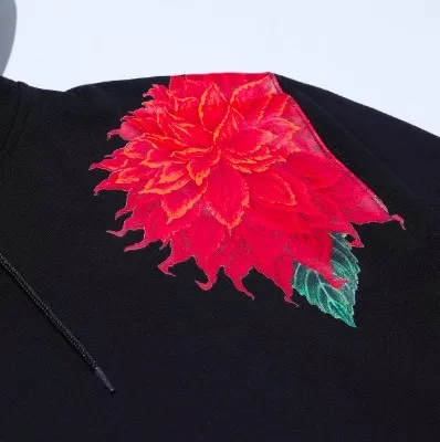 Yohji Yamamoto  |Pullovers Flower Patterns Unisex Street Style Long Sleeves