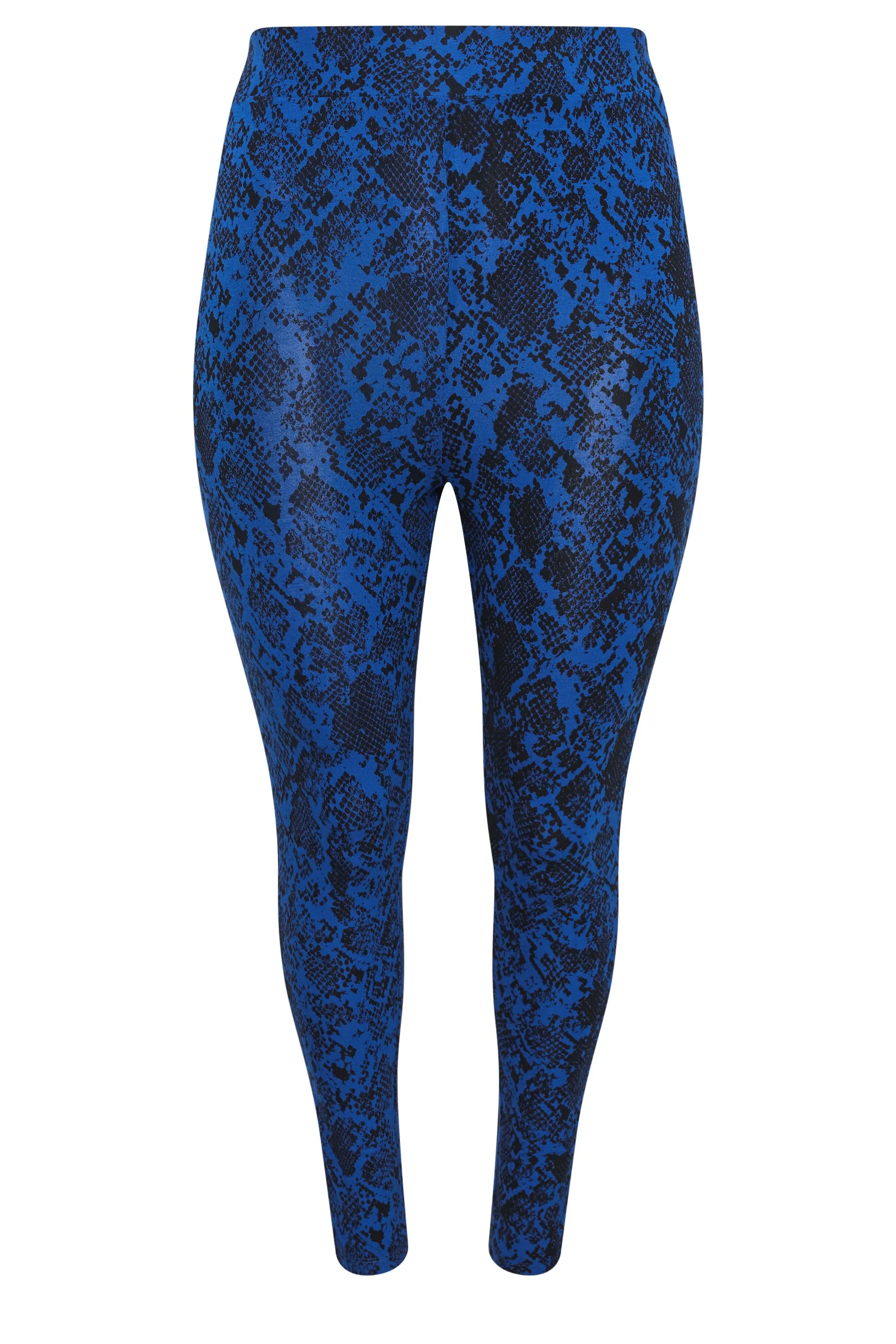 YOURS ACTIVE Curve Cobalt Blue Snake Print Leggings